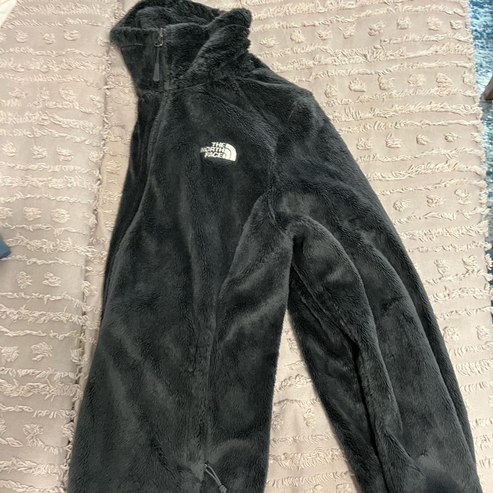 Charcoal North Face Osito plush zip up